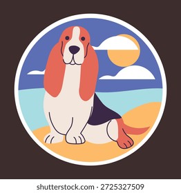 logotipo de cão bonito e simples