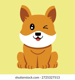Lindo y simple perro logo