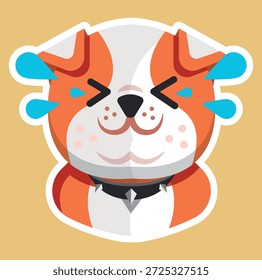 logotipo de cão bonito e simples