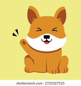 Lindo y simple perro logo