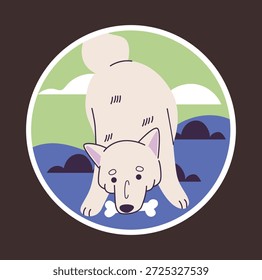 niedliches und einfaches Hunde-Logo