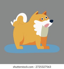 logotipo de cão bonito e simples