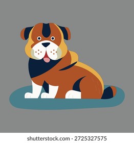 Lindo y simple perro logo