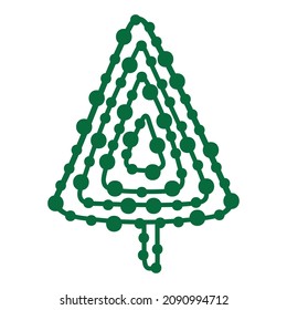 Cute simple doodle Christmas tree