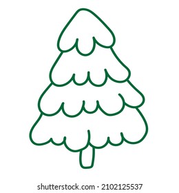 Cute simple doodle Christmas tree