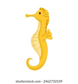 Cute simple doodle seahorse sea creatures