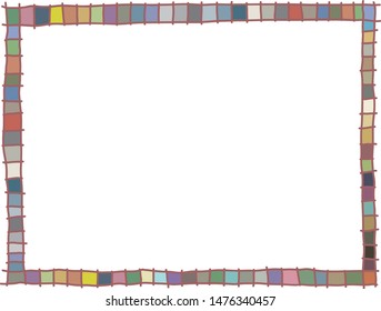 Cute Simple Doodle Styled Horizontal Frame Stock Vector (Royalty Free ...