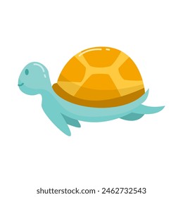 Cute simple doodle turtle sea creatures