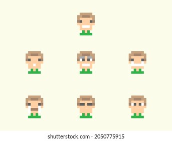 Cute Simple Face Pixel Art Stock Vector (Royalty Free) 2050775915 ...