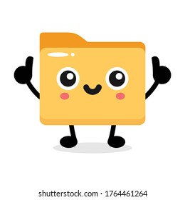 cute simple file mascot character