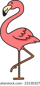 cute and simple flamingo vector illustration