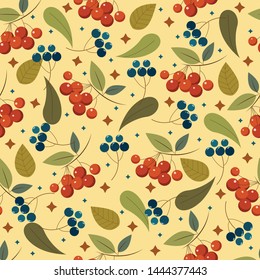A cute simple flate autumn pattern. Beautiful decor for your designs