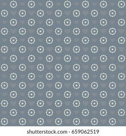 Cute simple floral pattern abstract shapes seamless background. Textile fabric swatch geometric ornament decorative flowers surface design. Digital illustration high resolution image.