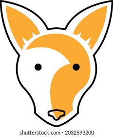 Cute simple fox cartoon design