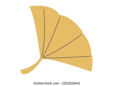 A cute and simple ginkgo illustration.