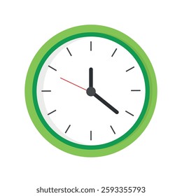 Cute Simple Green Analog Clock