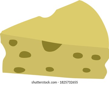 Ilustración sencilla de queso manuscrito
