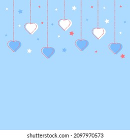 A cute and simple heart and star frame.
