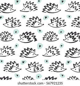 cute simple hedgehog pattern