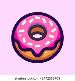 cute simple illustration of donut