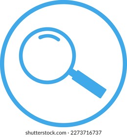 Cute simple illustration icon of magnifying glass