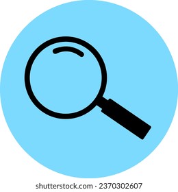 Cute simple illustration icon of magnifying glass