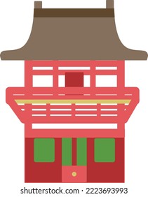 A cute and simple illustration of Shrine