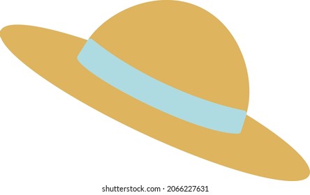 Cute einfache Illustration von Strohhut