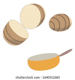 Cute and simple illustration of taro