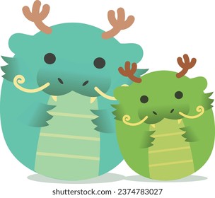 
Cute simple illustrations of the zodiac dragon, dragon, year of the dragon 2