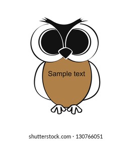 Cute and simple kids frame show owl