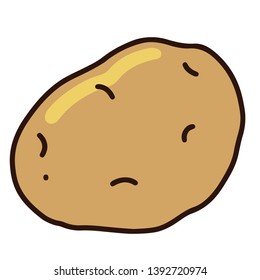 Cute and simple light-brown potato