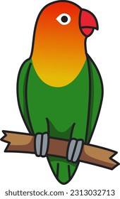 süße und einfache Liebesvogelgrafik