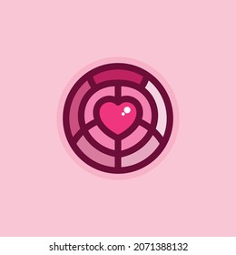 cute and simple love logo design