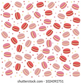 cute simple macaroon pattern pink with dot background