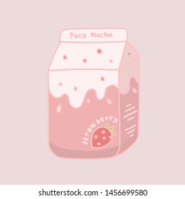 Cute and Simple Milk Box Illustration
