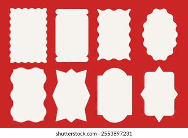 Cute simple, minimalist frames. Abstract backgrounds, frames for greeting cards, banners, flyers, Valentines, Birthday and Christmas cards. Vector design and illustrations