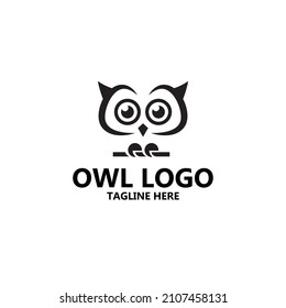 Plantilla de logotipo de diseño simple de búho