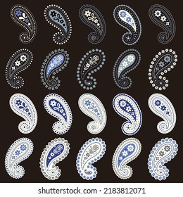 Cute and simple paisley material collection,