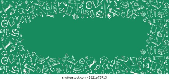 Cute simple phone desk data pad app wifi tool exam time light bulb text. Outline black ink pen hand drawn read old diary file note. Check list scroll logo emblem fly arrow retro cartoon line art style