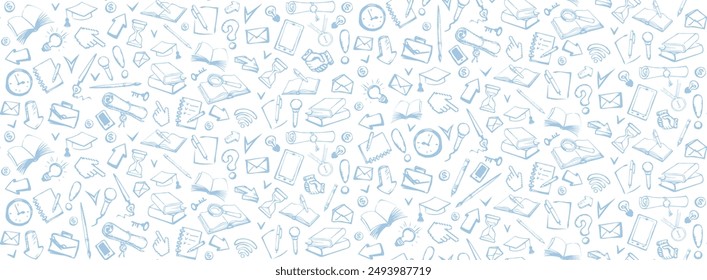 Netter simpler Handy-Web-Datenpad-App-WiFi-Tool-Prüfung-Zeit-Glühbirnen-Text. Umriss schwarzer Tintenstift handgezeichnet Lesen Sie alte Tagebuchdatei Hinweis. Checkliste Scroll Logo Emblem Fly Pfeil Retro Cartoon Linie Art Stil