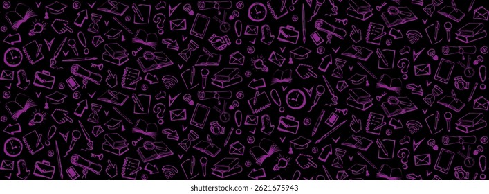 Cute simple phone web data pad app wifi tool exam time light bulb text. Outline black ink pen hand drawn read old diary file note. Check list scroll logo emblem fly arrow retro cartoon line art style