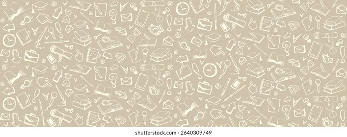 Cute simple phone web data pad app wifi tool exam time light bulb text. Outline black ink pen hand drawn read old diary file note. Check list scroll logo emblem fly arrow retro cartoon line art style