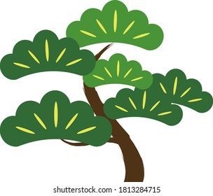 Ilustración de pino liso y simple