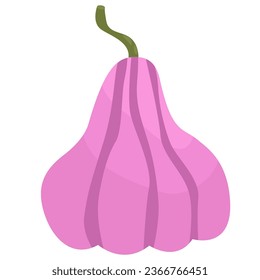 Cute simple pink pumpkins. Happy Halloween. Thanksgiving design. Autumn pumpkin	