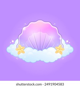 cute simple rainbow shell design