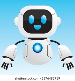 CUTE AND SIMPLE ROBOT VECTOR DESIGN