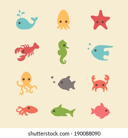 Cute Simple Sea Creatures