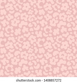 Cute simple seamless pattern with abstract decorative flowers in flat childish doodle style on pink background. Vector texture design for wrapping paper, fabric ditsy print, wallpaper, interior decor.
