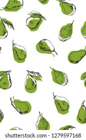 cute simple seamless pattern design with fruit shape element